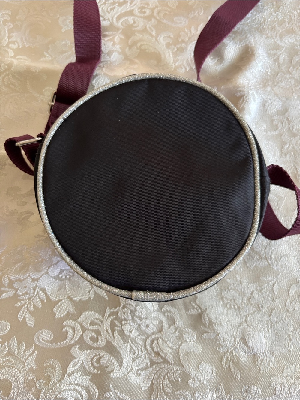Benetton Round Crossbody Bag "You Make Me Smile" - Picture 2 of 3